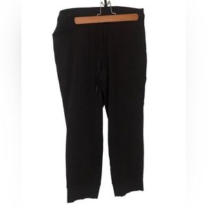 Lululemon Joggers Black Soft Cropped Drawstring Size 10